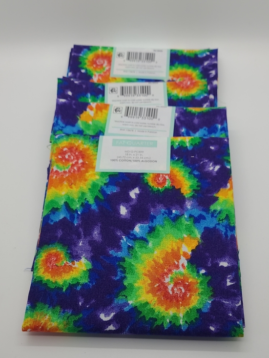Other - Tie-Dye Spiral Cotton Fat Quarter - Purple Multi